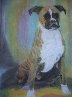 portret in pastelkrijt