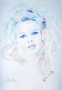 portret in pastelkrijt