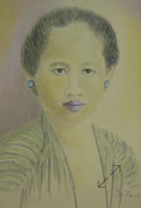 portret in pastelkrijt