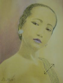 portret in pastelkrijt