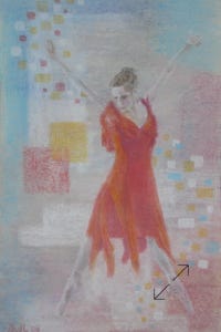 portret in pastelkrijt