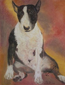 portret in pastelkrijt