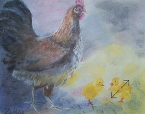 portret in pastelkrijt