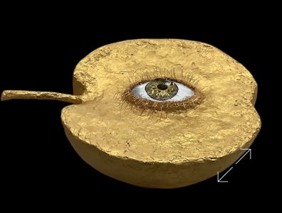 recycle kunst van papier met verguld koperdraad voor de wimpers