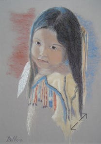 portret in pastelkrijt