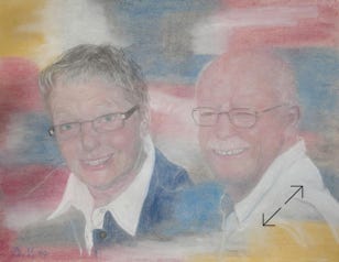 portret in pastelkrijt