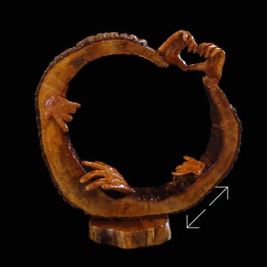 papierobject met hout